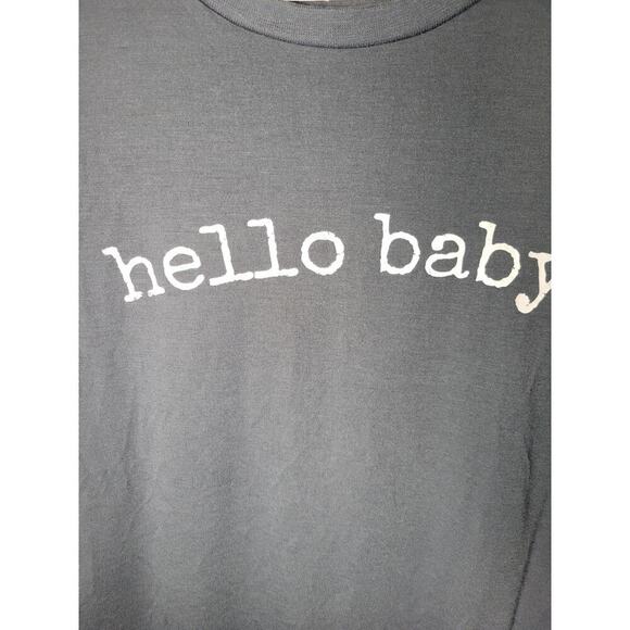 Isabel Maternity by Ingrid & Isabel Gray “Hello Baby” Womens XS Short Sleeve Top - Picture 3 of 7